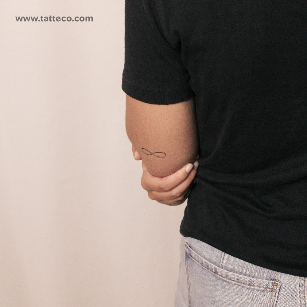 Fine Line Infinity Love Semi-Permanent Tattoo - Set of 2