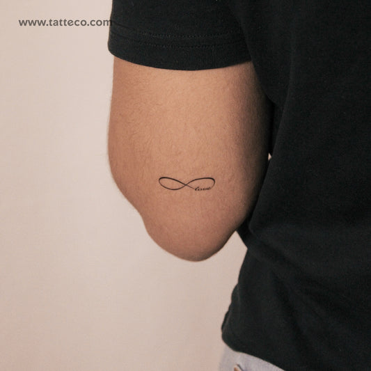 Fine Line Infinity Love Semi-Permanent Tattoo - Set of 2