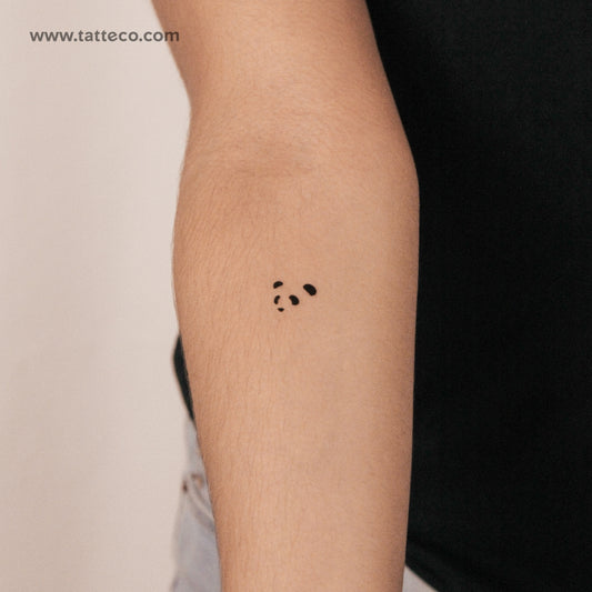 Panda Bear Face Semi-Permanent Tattoo - Set of 2