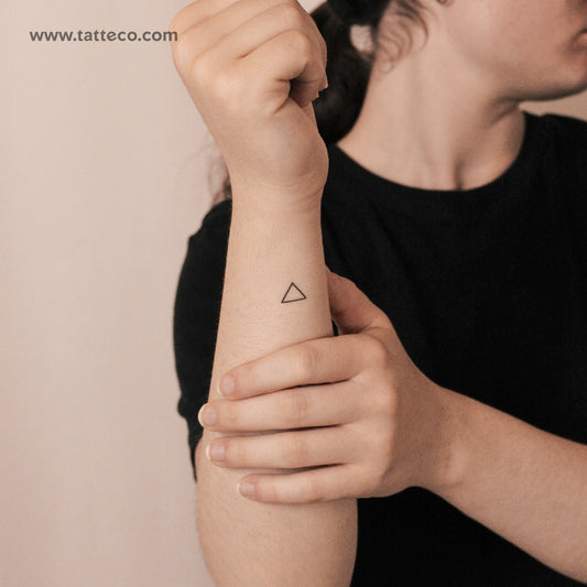Fire Alchemy Symbol Semi-Permanent Tattoo - Set of 2