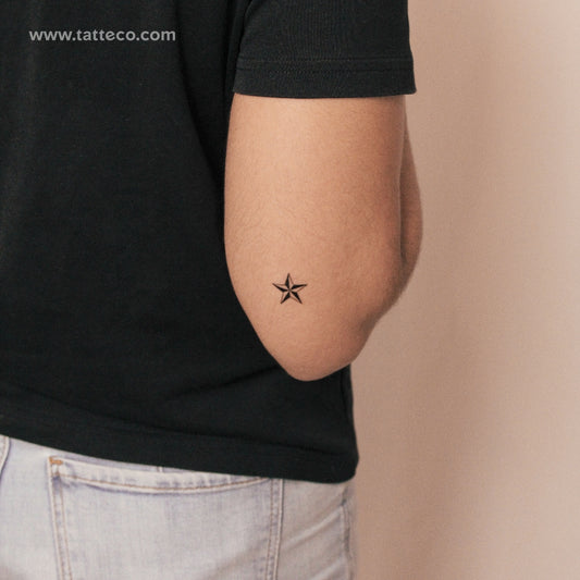 Small Nautical Star Semi-Permanent Tattoo - Set of 2