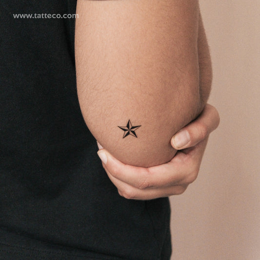 Small Nautical Star Semi-Permanent Tattoo - Set of 2