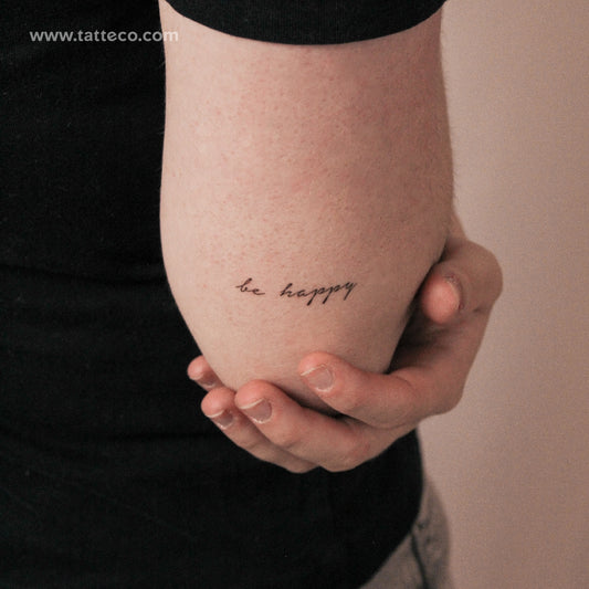 Be Happy Semi-Permanent Tattoo - Set of 2