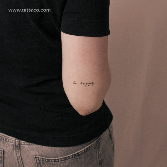 Be Happy Semi-Permanent Tattoo - Set of 2