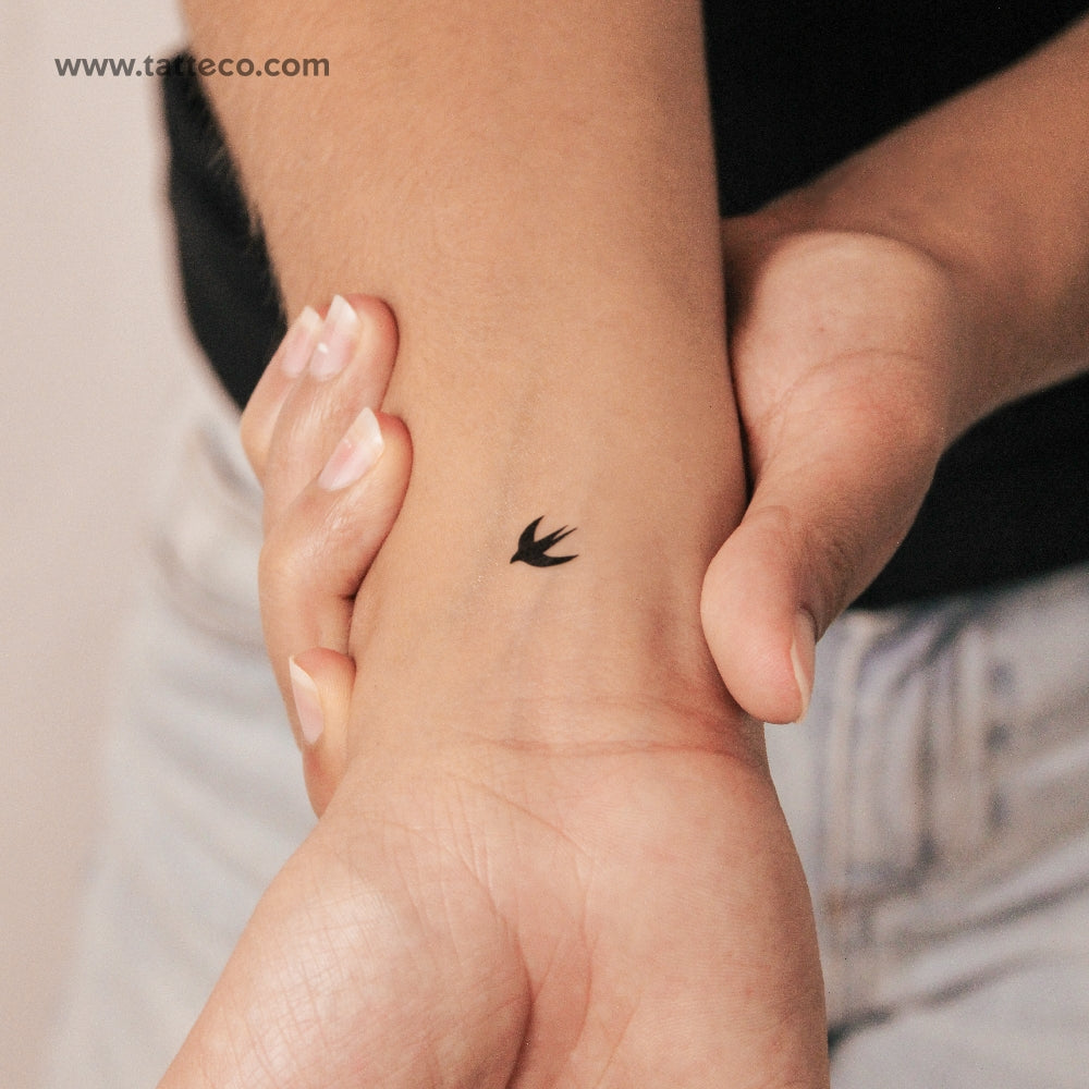 Small Swallow Semi-Permanent Tattoo - Set of 2