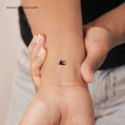 Small Swallow Semi-Permanent Tattoo - Set of 2