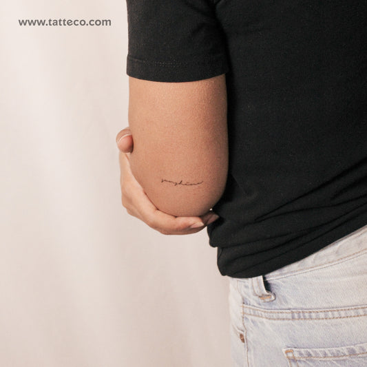 Tatuaje semipermanente Sunshine con fuente manuscrita (juego de 2)