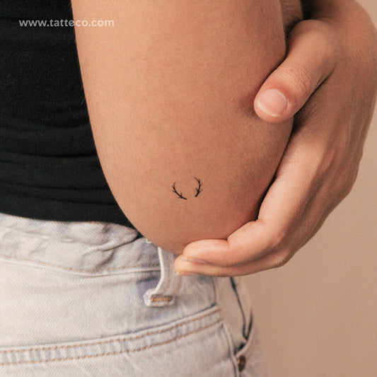 Small Antlers Semi-Permanent Tattoo - Set of 2