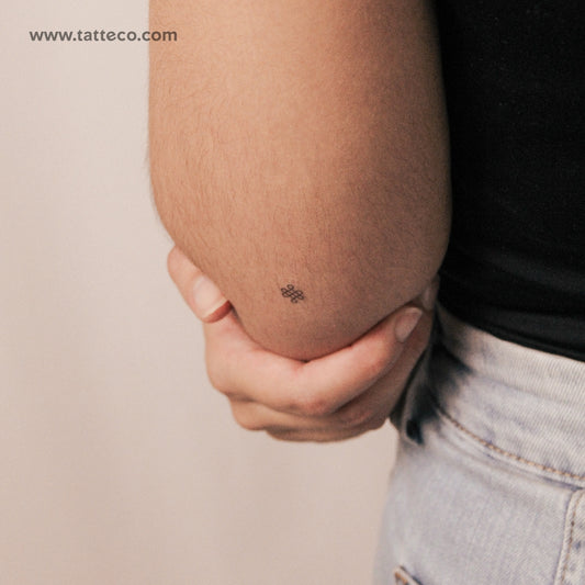 Tatuaje semipermanente de pequeño nudo infinito (juego de 2)