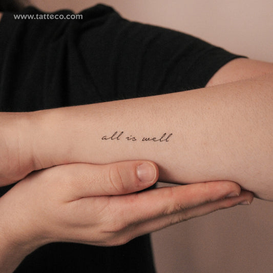 All Is Well Semi-Permanent Tattoo - Set of 2