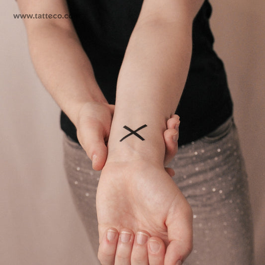 St Andrew's Cross Semi-Permanent Tattoo - Set of 2
