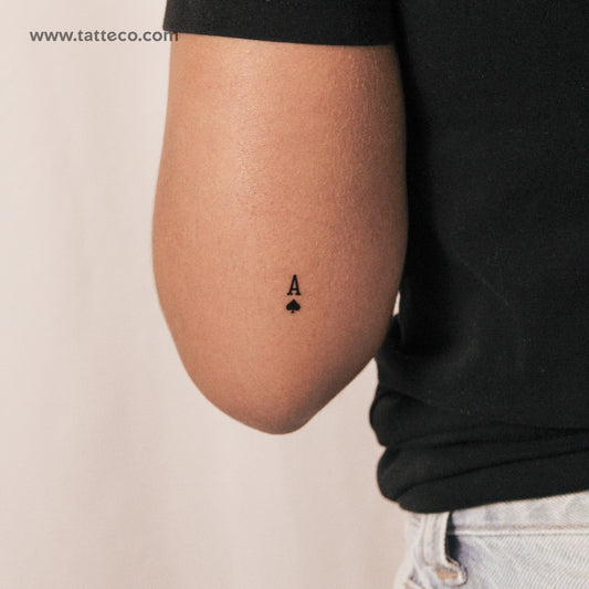 Small Ace Of Spades Semi-Permanent Tattoo - Set of 2