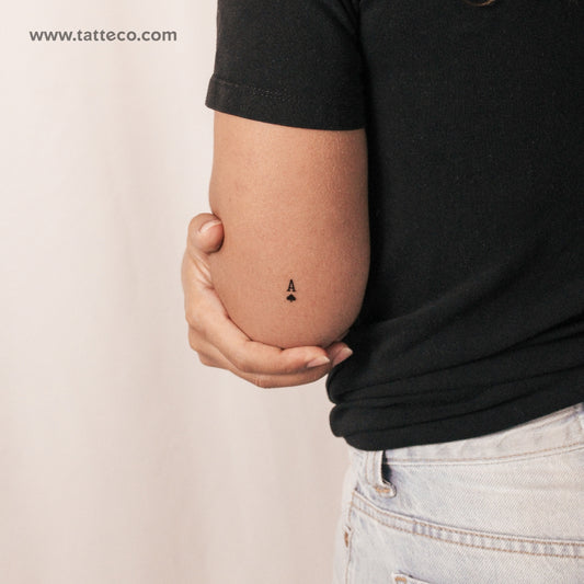 Small Ace Of Spades Semi-Permanent Tattoo - Set of 2