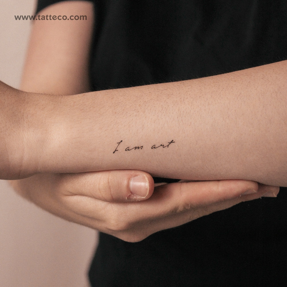 Tatuaje semipermanente "I Am Art" - Juego de 2