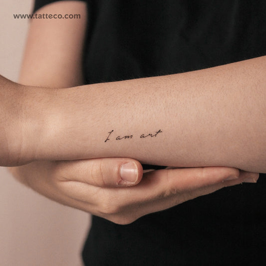 I Am Art Semi-Permanent Tattoo - Set of 2