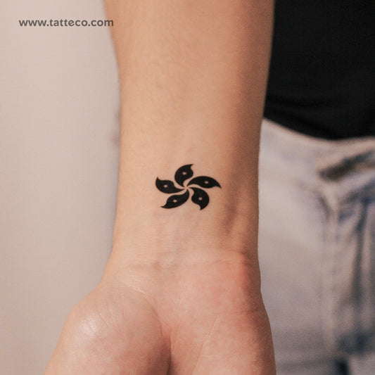 Hong Kong Flower Semi-Permanent Tattoo - Set of 2