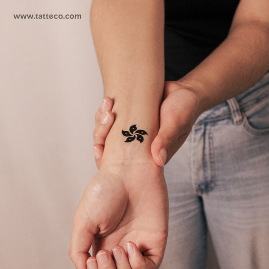 Hong Kong Flower Semi-Permanent Tattoo - Set of 2
