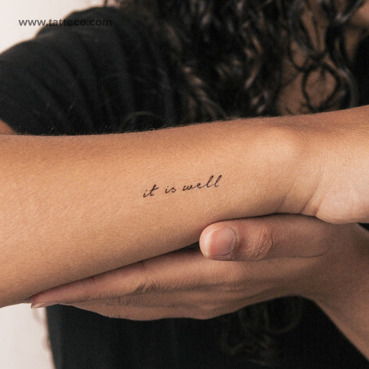 It Is Well Semi-Permanent Tattoo - Set of 2