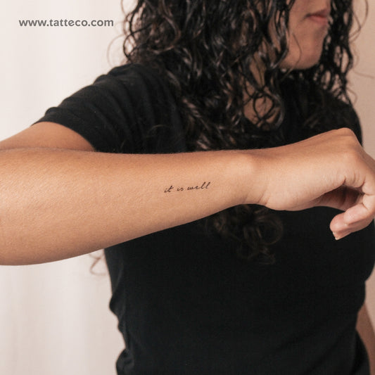 It Is Well Semi-Permanent Tattoo - Set of 2