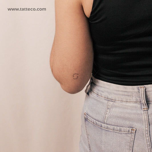 Minimalist Sun And Moon Semi-Permanent Tattoo - Set of 2