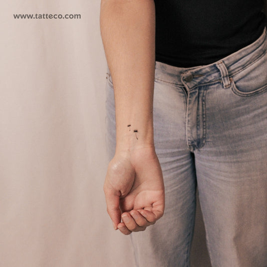 Tatuaje semipermanente de pareja de semillas de diente de león (juego de 2)