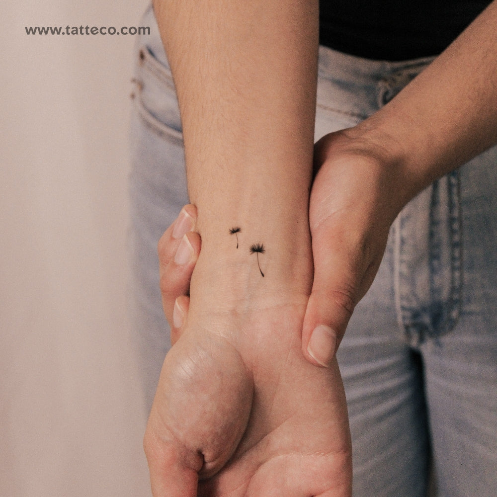 Dandelion Seed Couple Semi-Permanent Tattoo - Set of 2