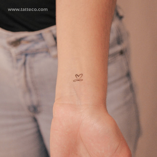 Tiny Infinity Heart Semi-Permanent Tattoo - Set of 2