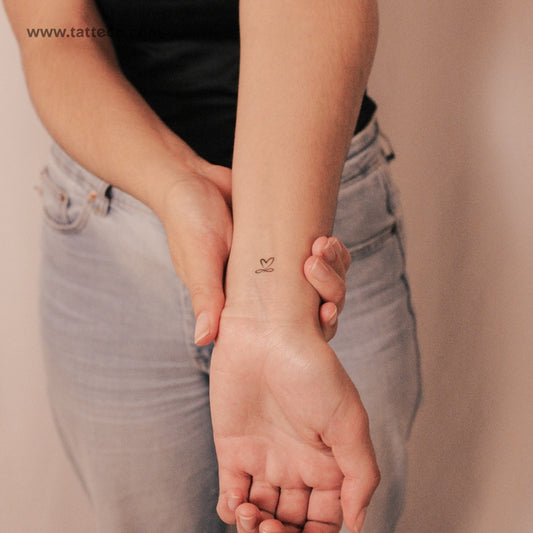 Tiny Infinity Heart Semi-Permanent Tattoo - Set of 2
