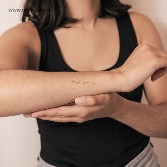 Keep Going Semi-Permanent Tattoo - Set of 2