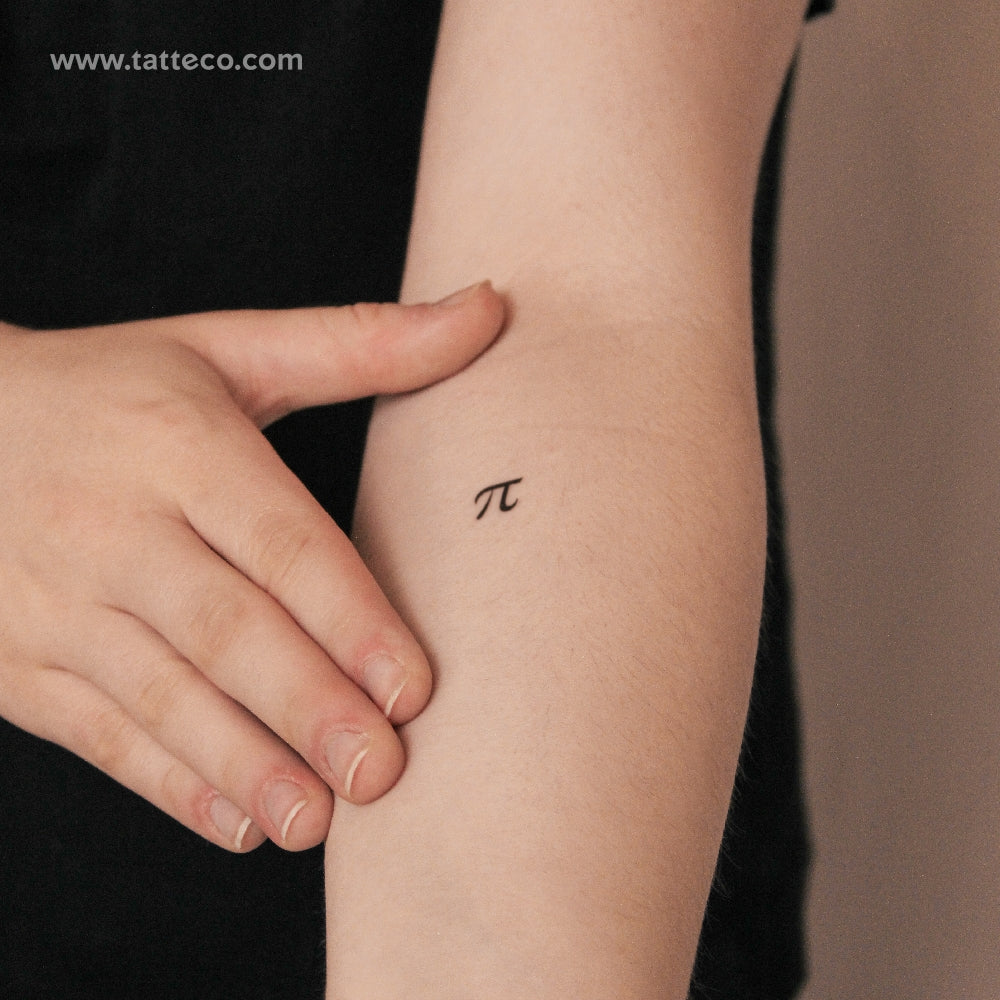 Small Pi Number Semi-Permanent Tattoo - Set of 2