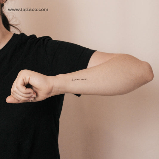 Tatuaje semipermanente "Aquí, ahora" - Juego de 2