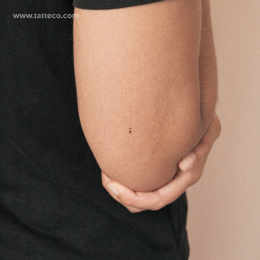 Tiny Semicolon Semi-Permanent Tattoo - Set of 2
