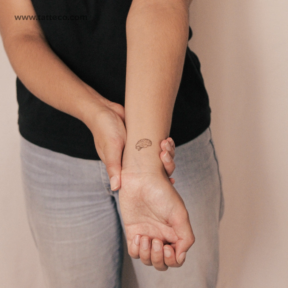 Tatuaje semipermanente de cerebro pequeño - Juego de 2