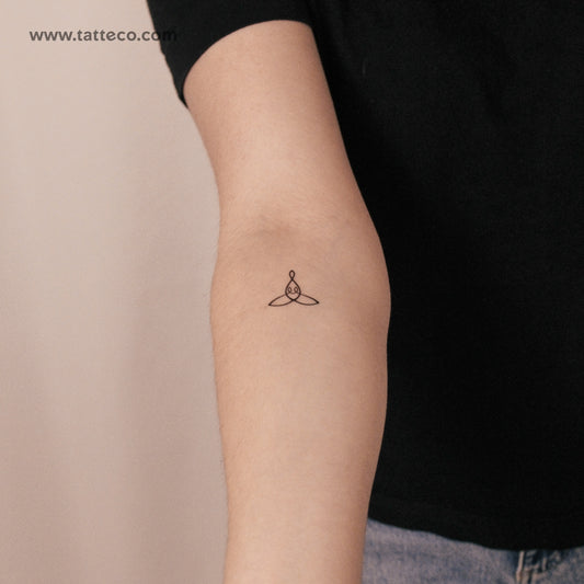 Small Mother & Two Children Symbol Semi-Permanent Tattoo - Set of 2