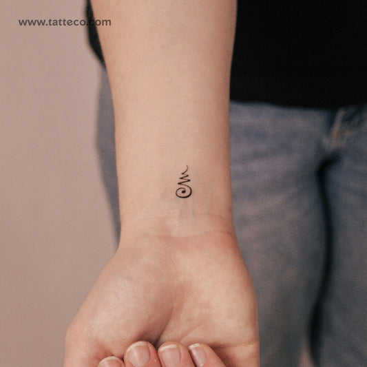Thai Khomut Unalome Semi-Permanent Tattoo - Set of 2