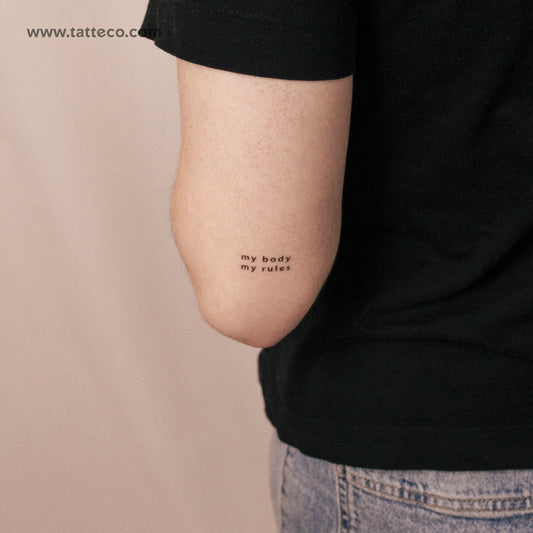 My Body, My Rules Semi-Permanent Tattoo - Set of 2