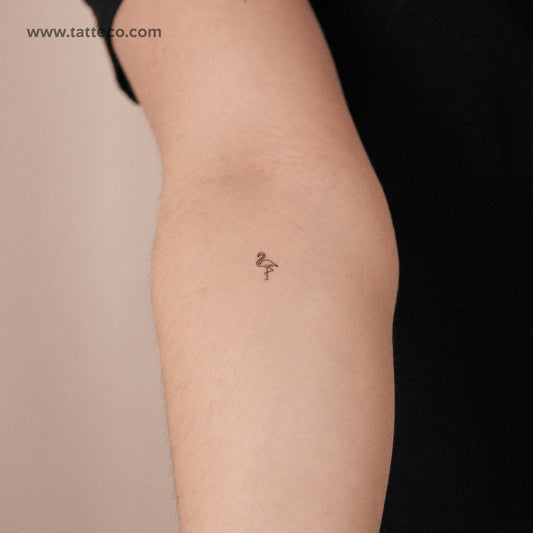 Tiny Flamingo Semi-Permanent Tattoo - Set of 2