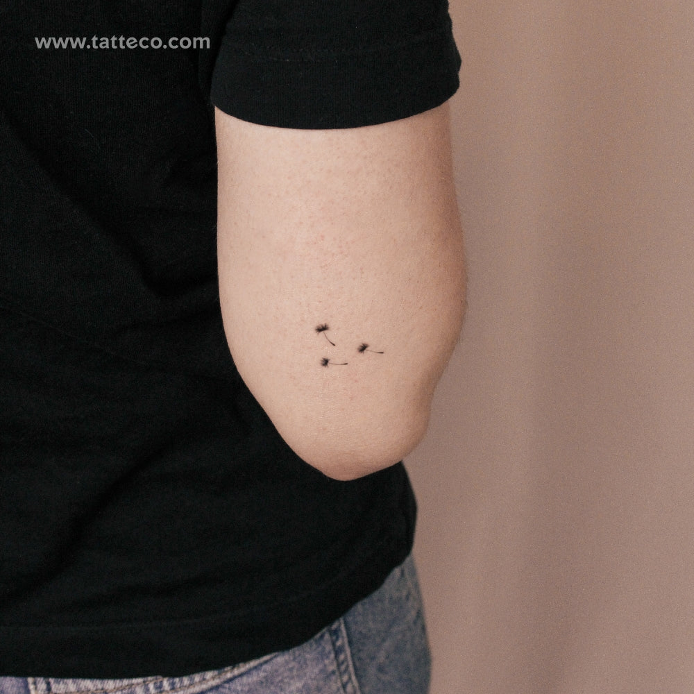 Three Dandelion Seeds Semi-Permanent Tattoo - Set of 2