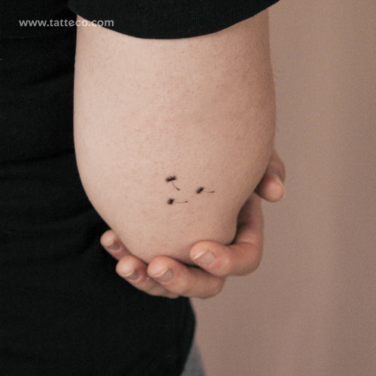 Three Dandelion Seeds Semi-Permanent Tattoo - Set of 2