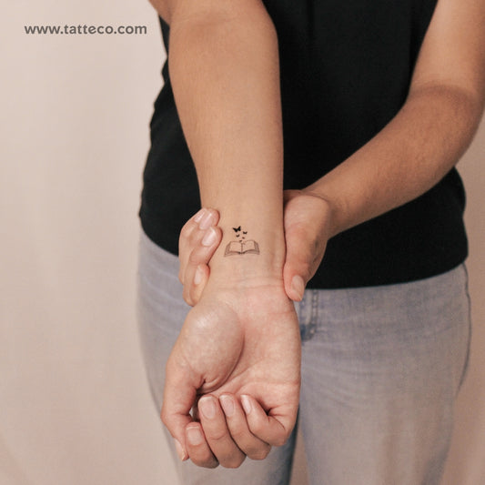 Butterfly Book Semi-Permanent Tattoo - Set of 2