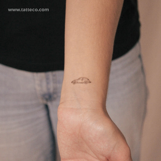 Volkswagen Beetle Type 1 Semi-Permanent Tattoo - Set of 2