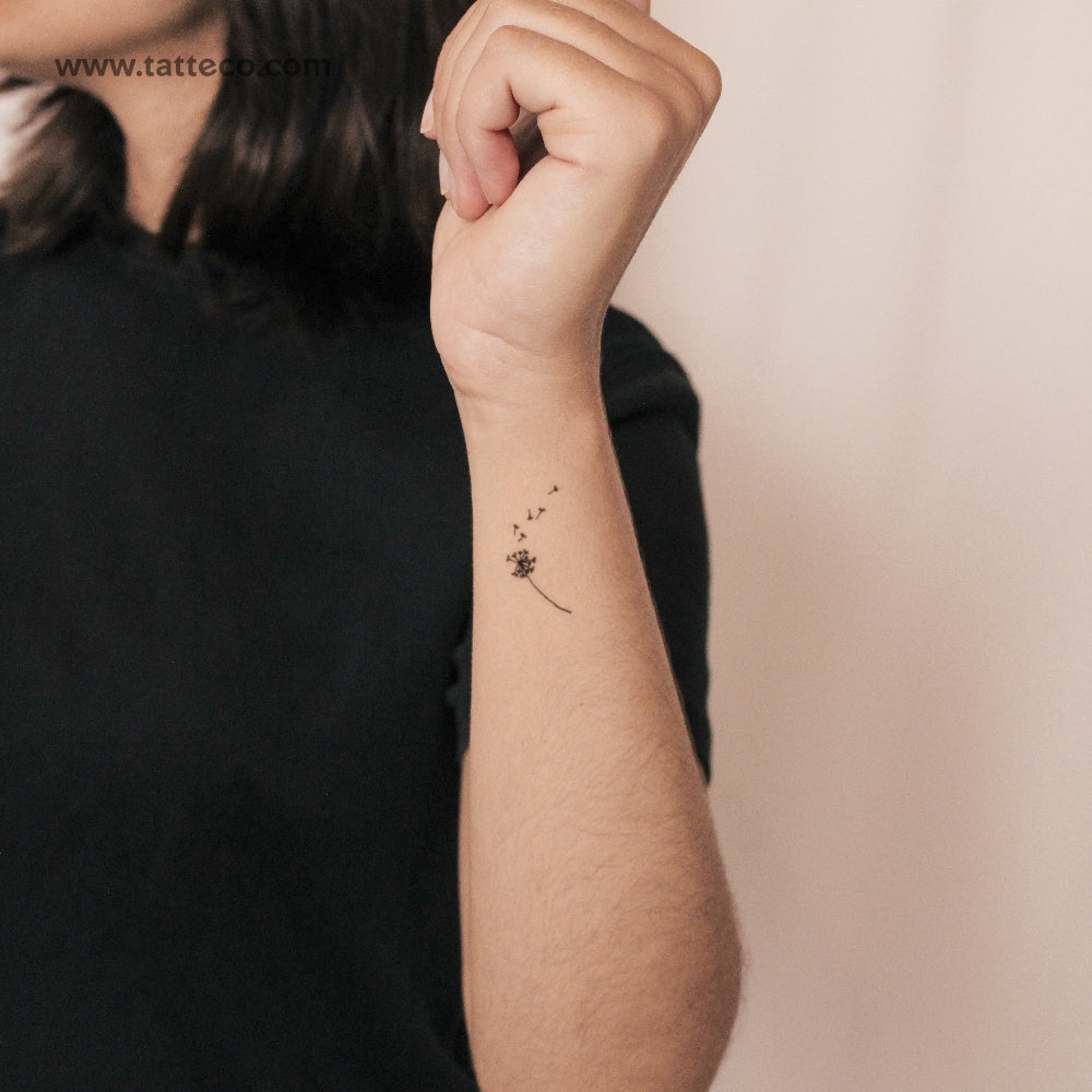 Dandelion And Seeds Semi-Permanent Tattoo - Set of 2