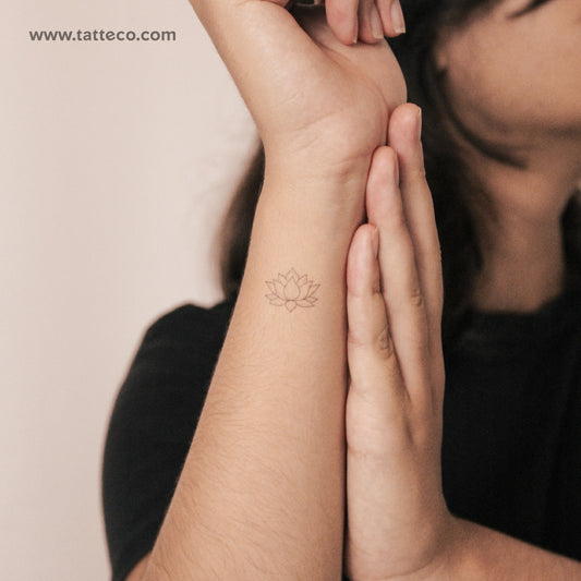 Sacred Lotus Semi-Permanent Tattoo - Set of 2