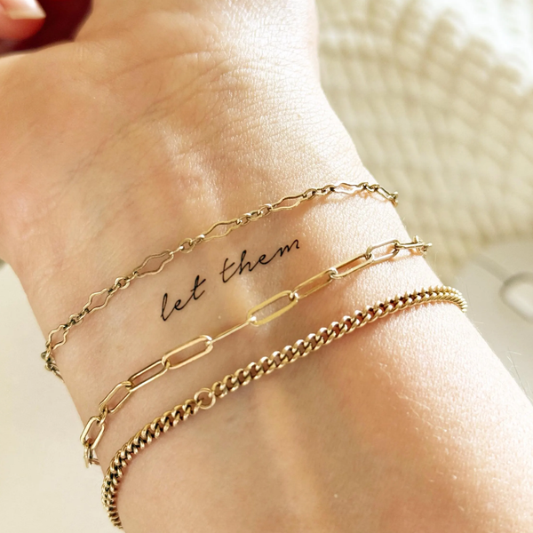 Little Let Them Temporary Tattoo - Set of 3