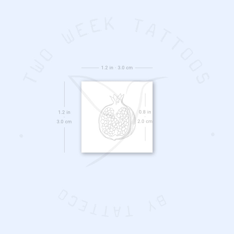 Pomegranate Semi-Permanent Tattoo - Set of 2