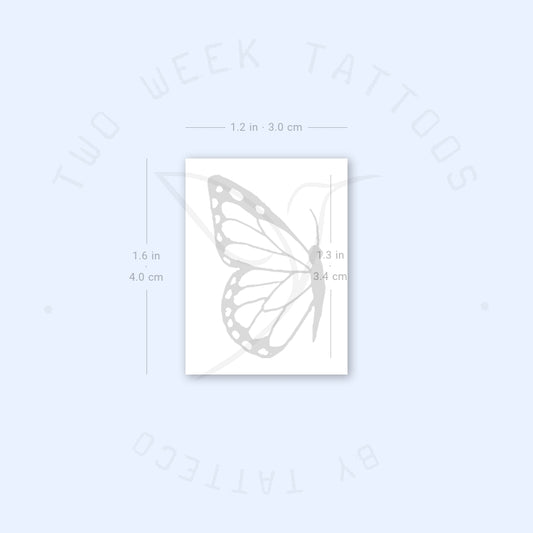 Tatuaje semipermanente de mariposa (derecha) - Juego de 2