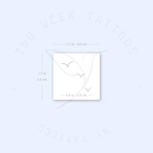 Little Three Birds Semi-Permanent Tattoo - Set of 2