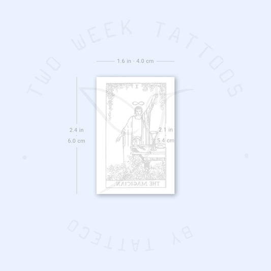 Tatuaje semipermanente de la carta del Tarot El Mago (juego de 2)