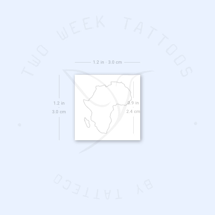 Africa Map Semi-Permanent Tattoo - Set of 2
