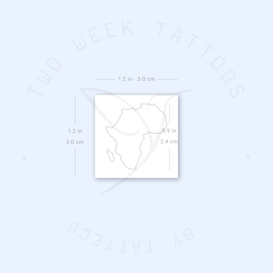 Tatuaje semipermanente del mapa de África (juego de 2)